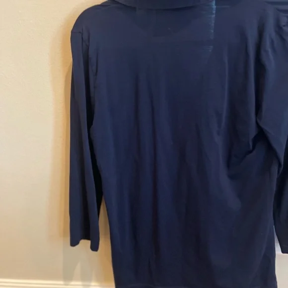 Lilly P three quarter sleeve navy polo . Excellent condition. Barely worn. - Picture 11 of 14